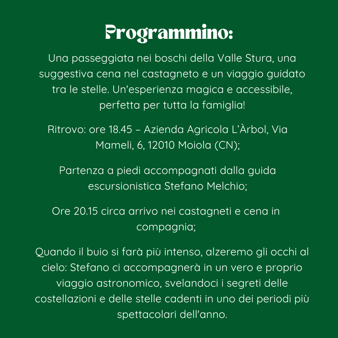 Cena nel castagneto ed escursione notturna - immagine 2